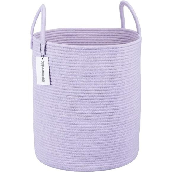 Rope Laundry Basket Hamper for Clothes Woven Storage Basket for Living Room - Picture 8 of 8